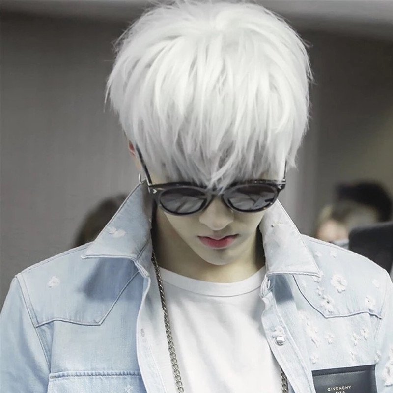 2020 Net Red Same Wig Male Short Hair Korean Version Of Handsome Students Realistic Natural Full Head Fluffy Man S Whole Wig Cover Shopee Singapore