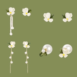 Image of thu nhỏ Asymmetrical Gardenia Tassel Earrings Female Summer Mori Lady Pearl 2022 New Style 58wf6.sg #1