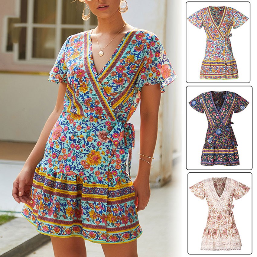 floral summer dresses short