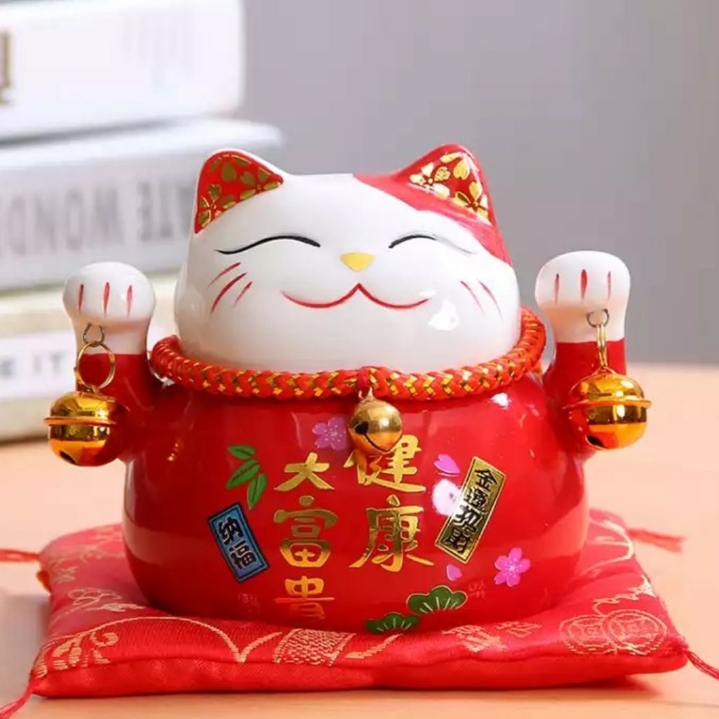 Fortune Lucky Cat Coin Bank Prosperous Zhao Cai Mao Shopee Singapore