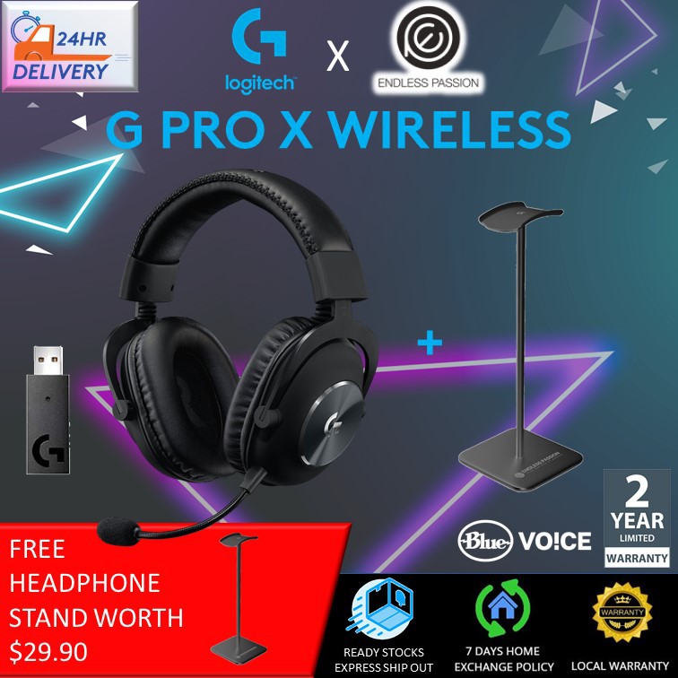 Logitech G Pro X Wireless Lightspeed Gaming Headset Free Usb Hub 24 Hours Delivery Shopee Singapore
