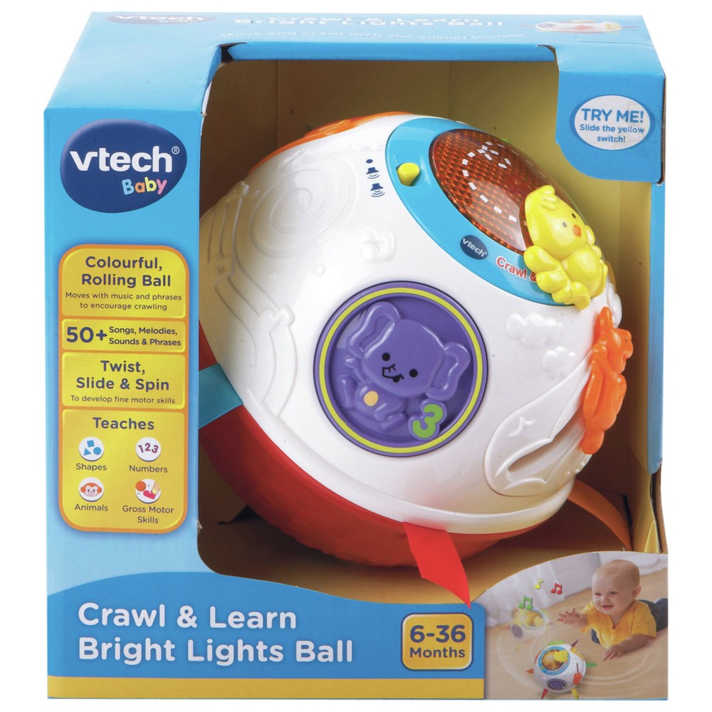 vtech crawl and learn bright lights ball pink