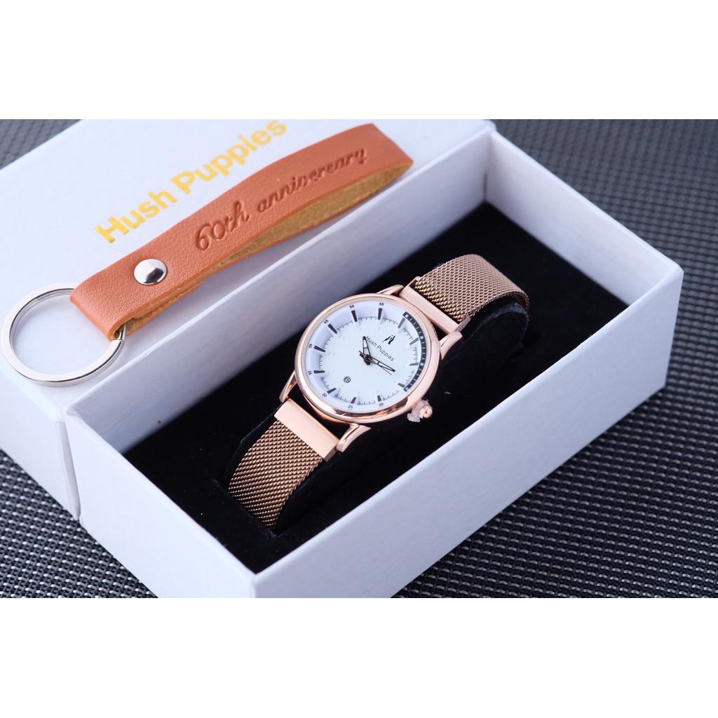 Hush Puppies Watch Sand Strap Free Active Date Hanger Shopee Singapore