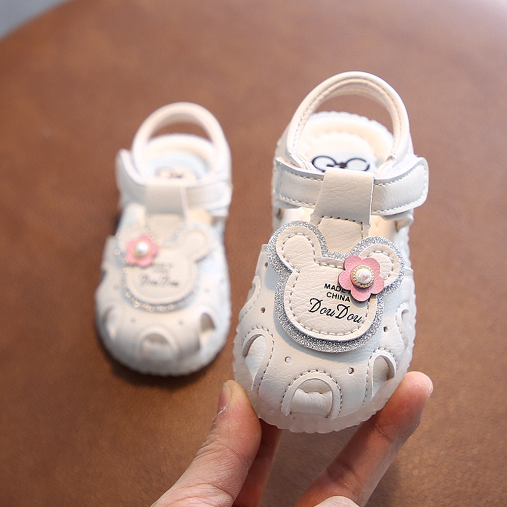 infant white sandals