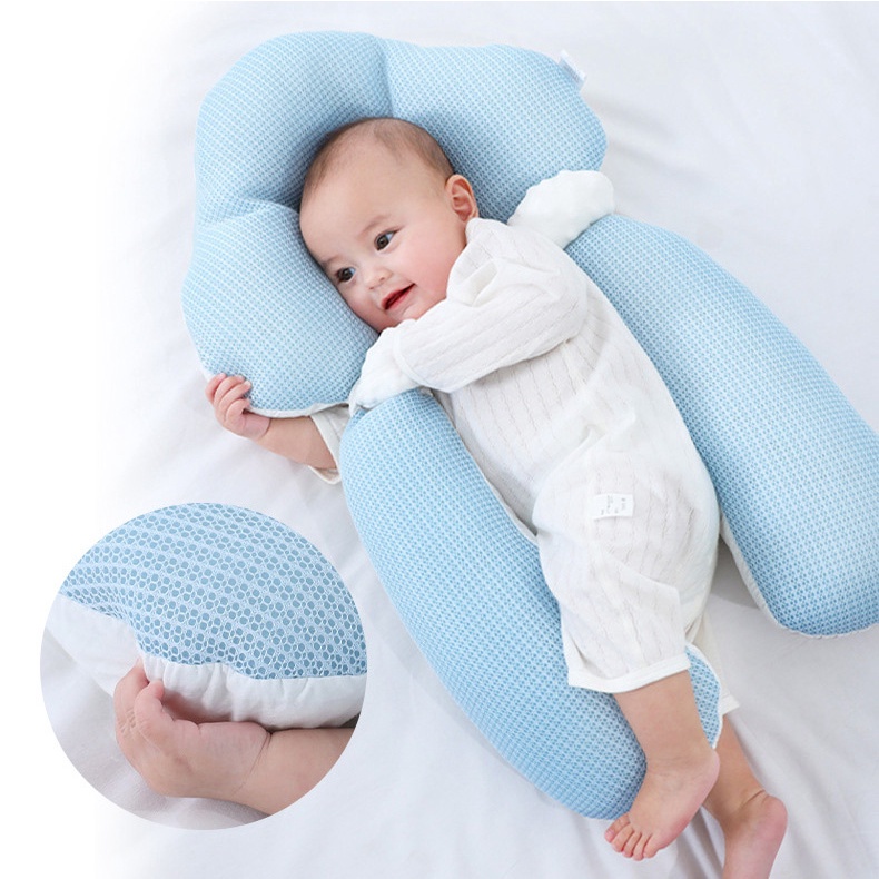 【3-in-1 Baby Comfort Pillow Set 】 Anti-Startle Baby Flat Head Cushion Anti-Rollover Side Sleeping Pillow