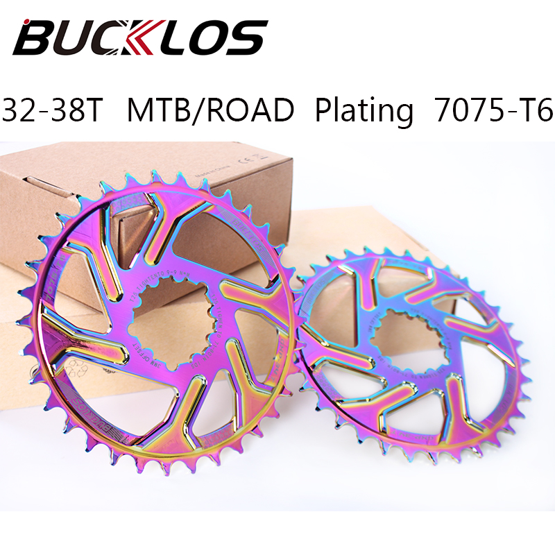 MTB Bicycle Al Alloy Chainring 30/32/34/36/38T Rainbow 6mm Offset For SRAM GXP 