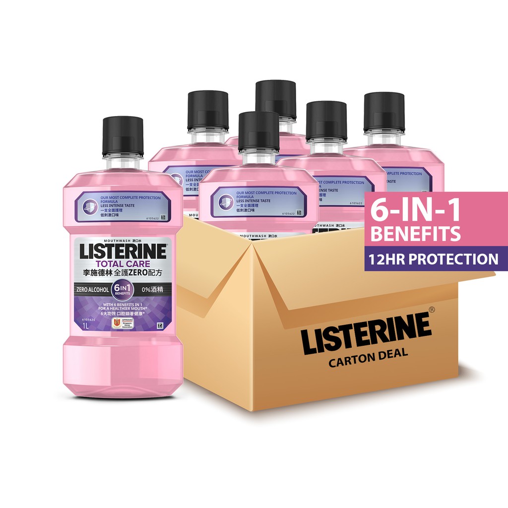 Listerine Total Care Zero Mouthwash Case Shopee Singapore