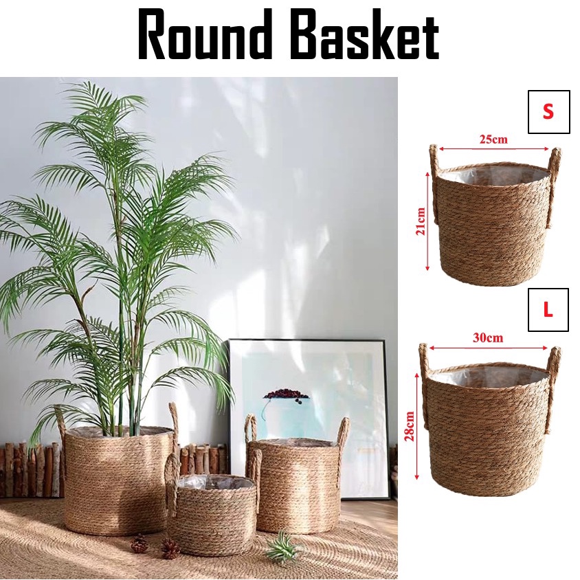 woven basket planters