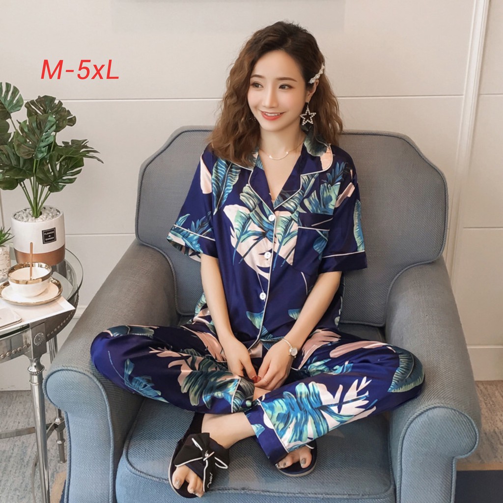 Set Short Sleeve Sleepwear Pyjamas  ladies High Quality Two 