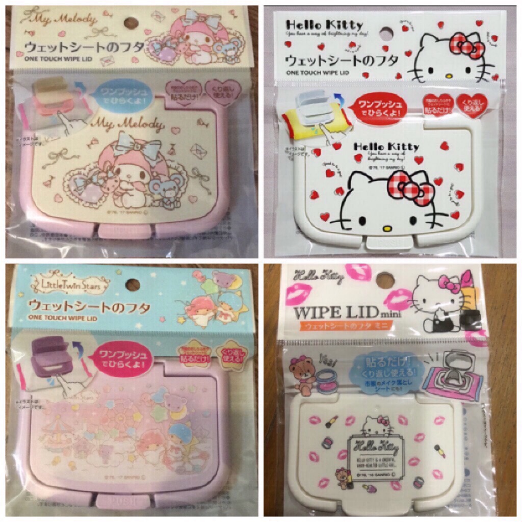 Sanrio Hello Kitty Wipe Lid from Japan Reusable Wet Tissue Cover Lid Small