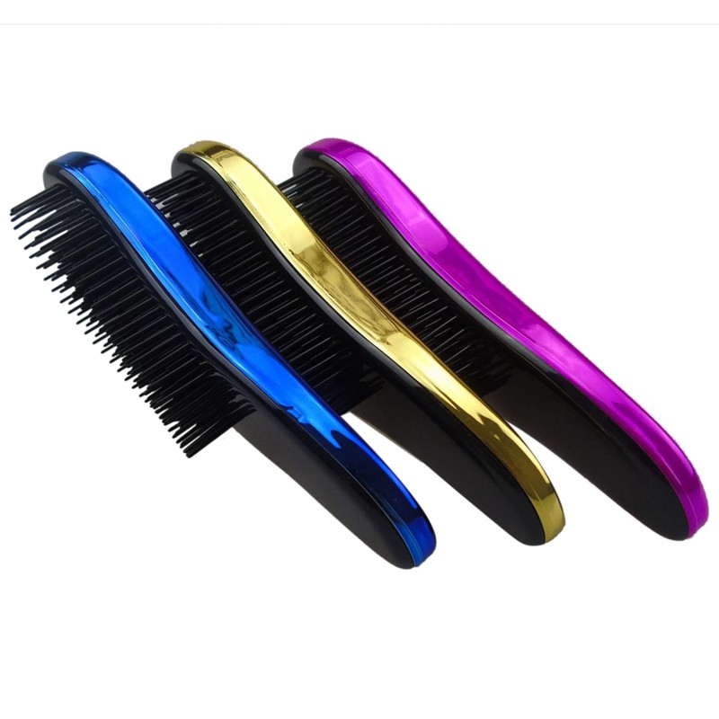 1pc Magic Hair Brush Handle Plastic Electroplate Comb Tools Gold