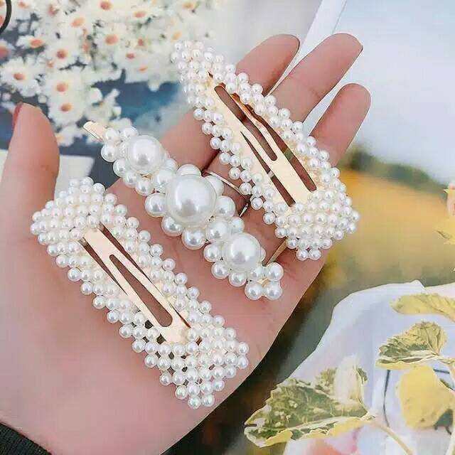 SALE !! Serba 5000 Korean pearl hair clips barrete style pearl hairclip ...