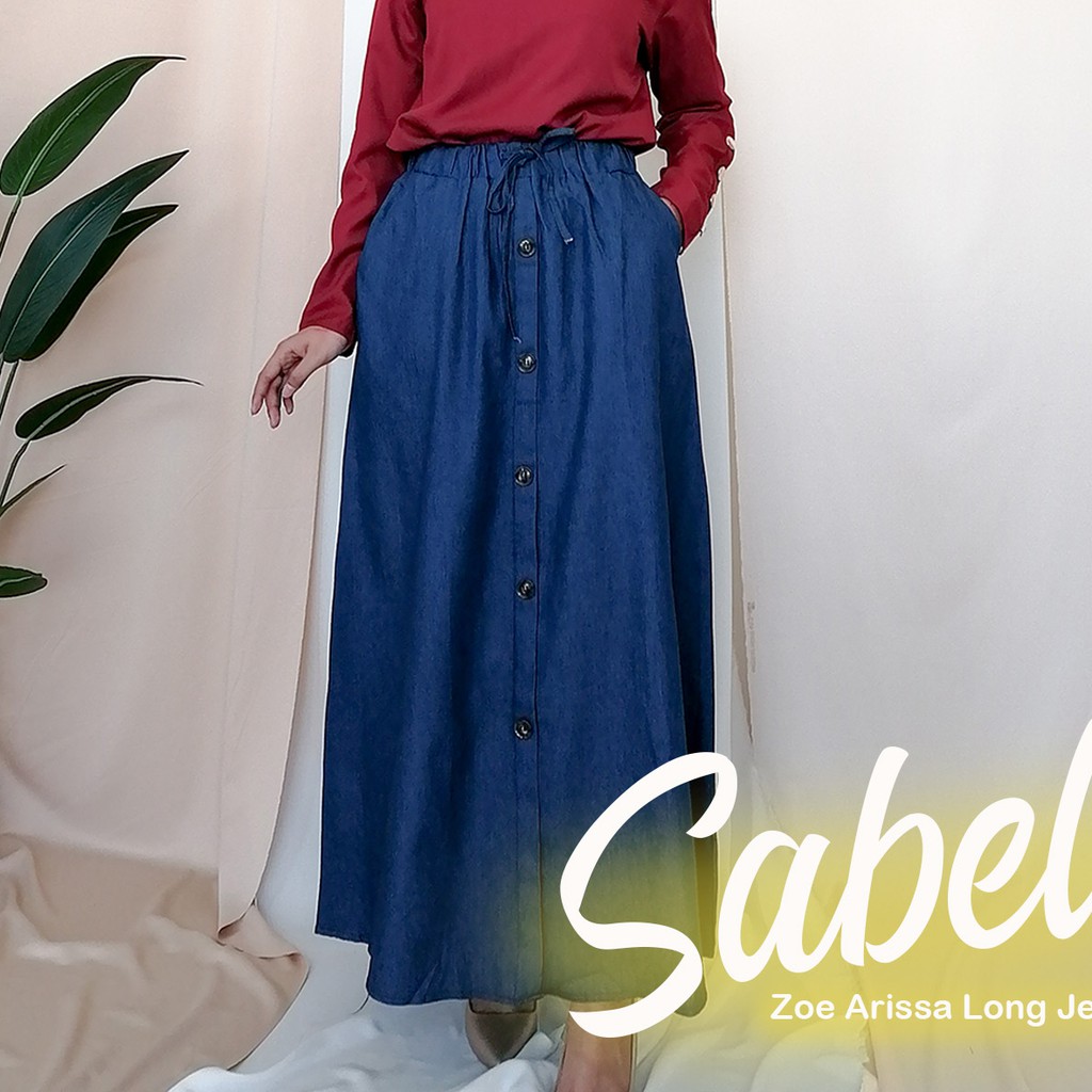 skirt jeans labuh muslimah
