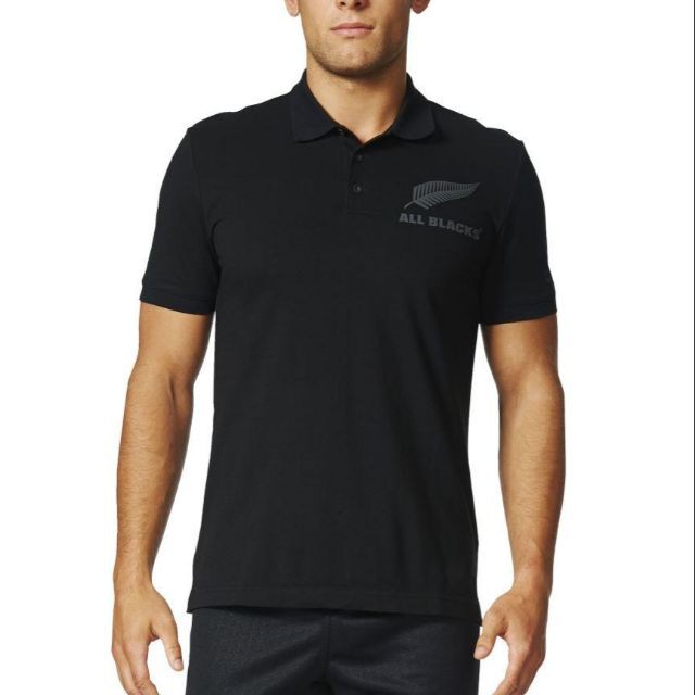 black polo collar shirt