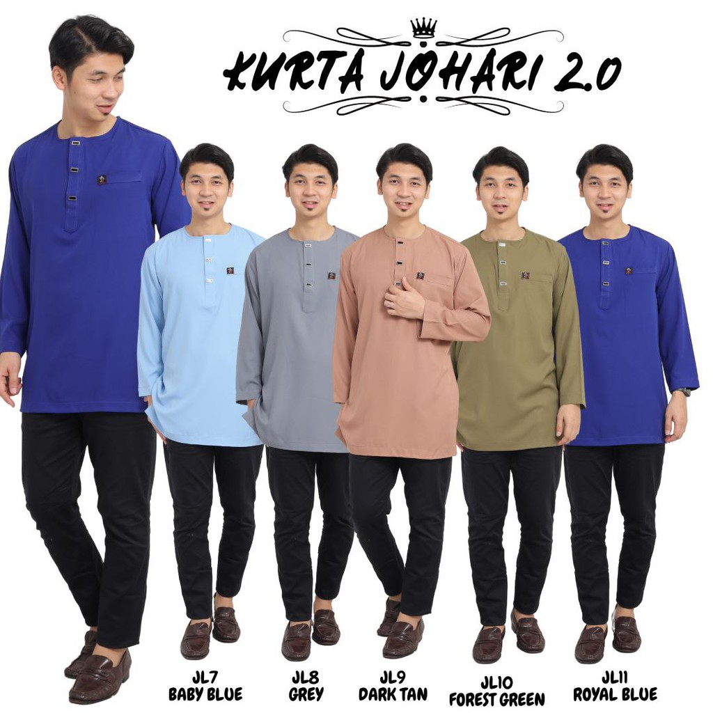 XS-5XL) KURTA RAYA JOHARI TELUK BELANGA 