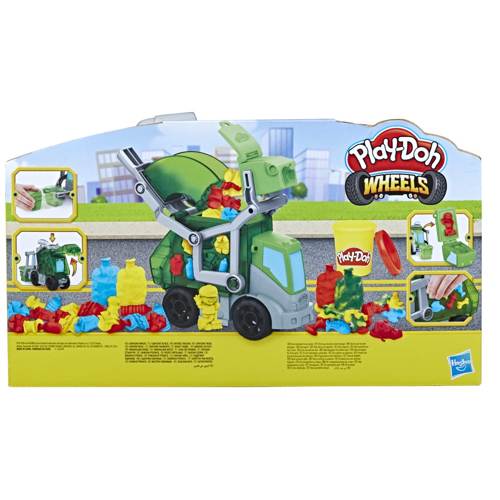 PlayDoh Wheels Dumpin' Fun 2in1 Garbage Truck Toy for Kids 3 and Up