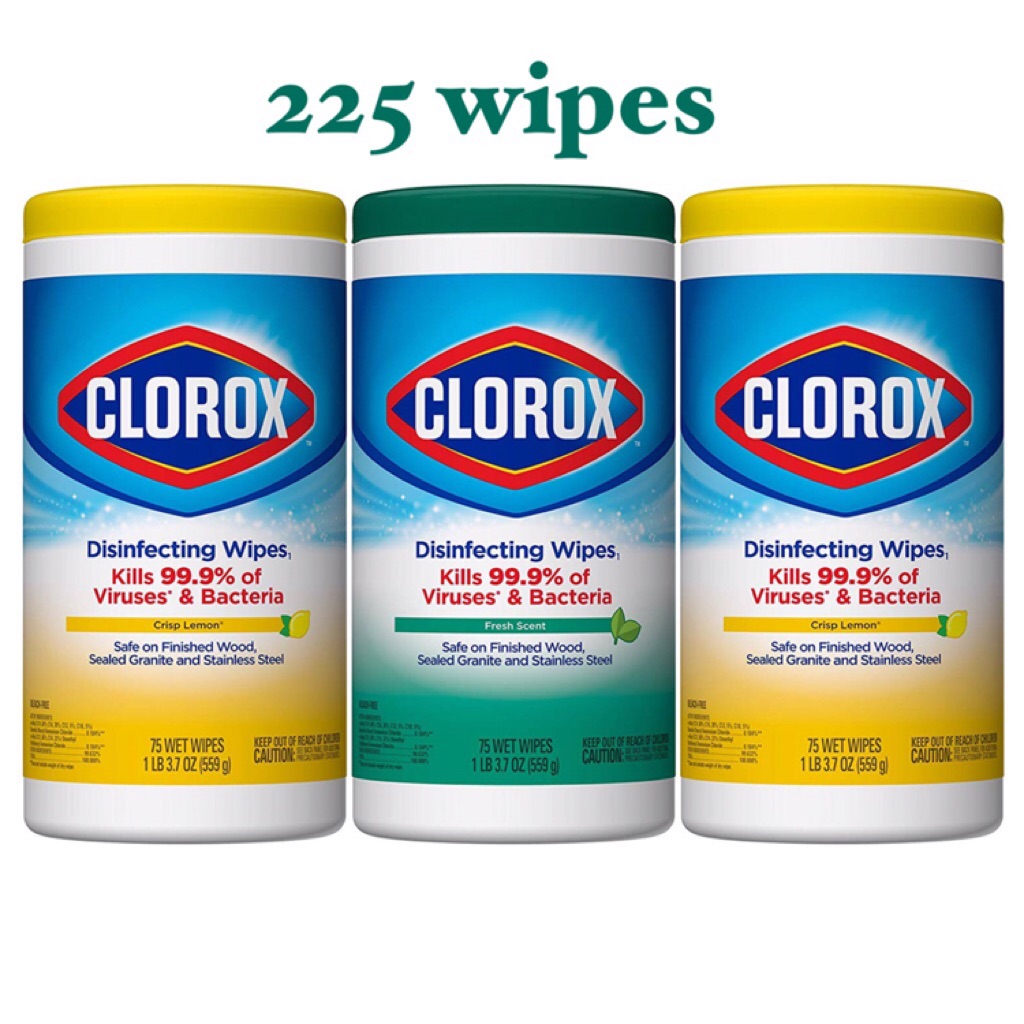 Clorox Disinfecting Wipes Value Pack, Bleach Free Cleaning Wipes - 75 Count Each (Pack of 3 ...