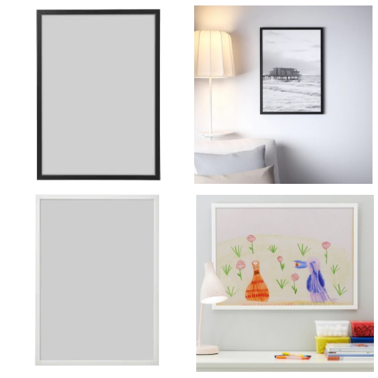 Shop Malaysia 50 X 70 Cm r Plus Fiskbo Photo Frame Picture Frame White Black Shopee Singapore