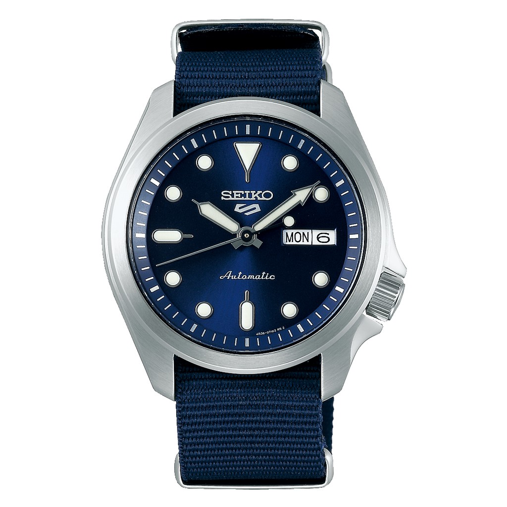 New Arrival Seiko 5 Sports Srpe63k1 Blue Dial Blue Nylon Strap Men Watch Shopee Singapore