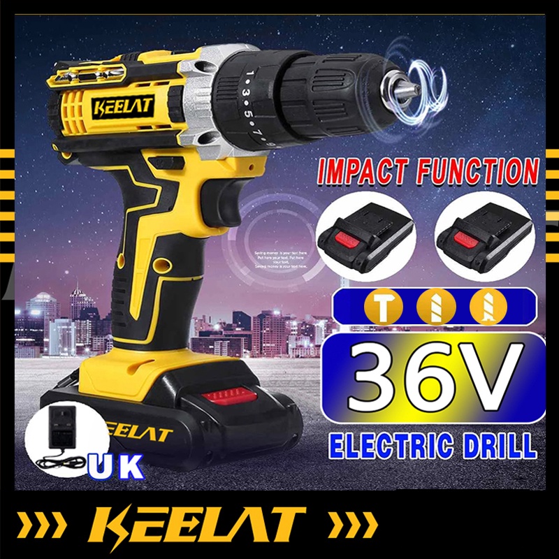 🎇sg Stock🎇wall Drill 31 Pcs Set Cordless Drill Hand Impact Drill 