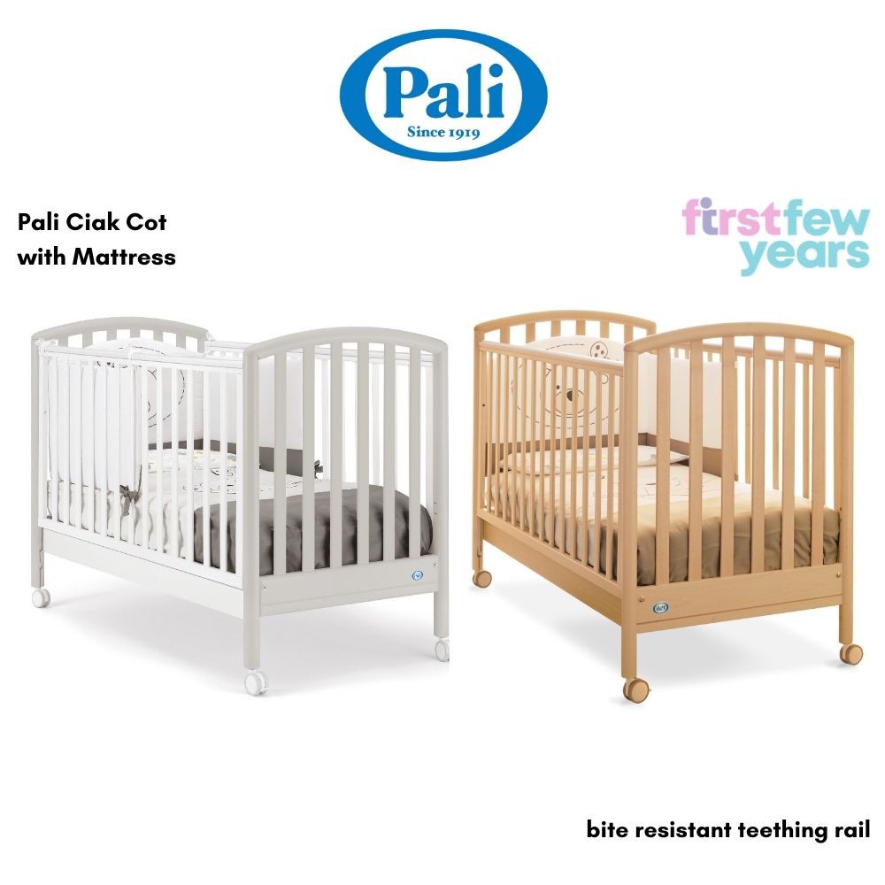 Pali Ciak Cot (130 x 70cm) 2 Colours Addon Cot Foam Mattress (126