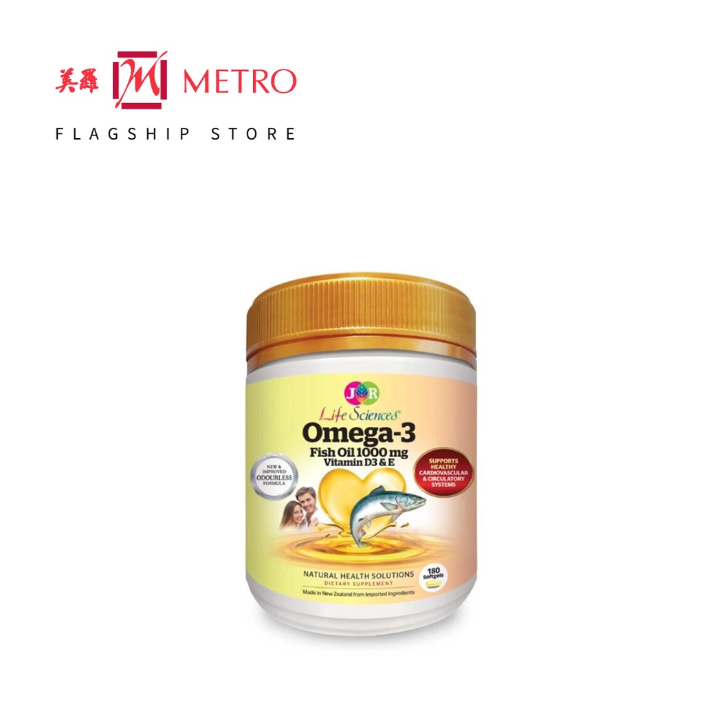 JR Life Sciences Omega3 Fish Oil 1000mg (180 Softgels) Shopee Singapore