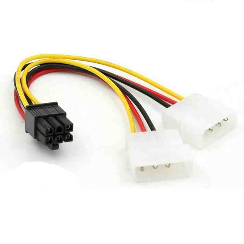 Atx Ide Molex Power Dual 4 To 6 Pin Pci Express Pcie Video Card Adapter Cable Shopee Singapore