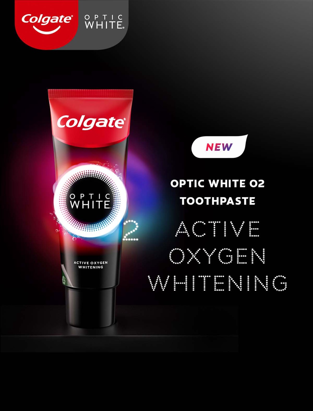 Colgate Optic White O2 Oxygen Whitening 20g Aromatic Menthol Toothpaste ...