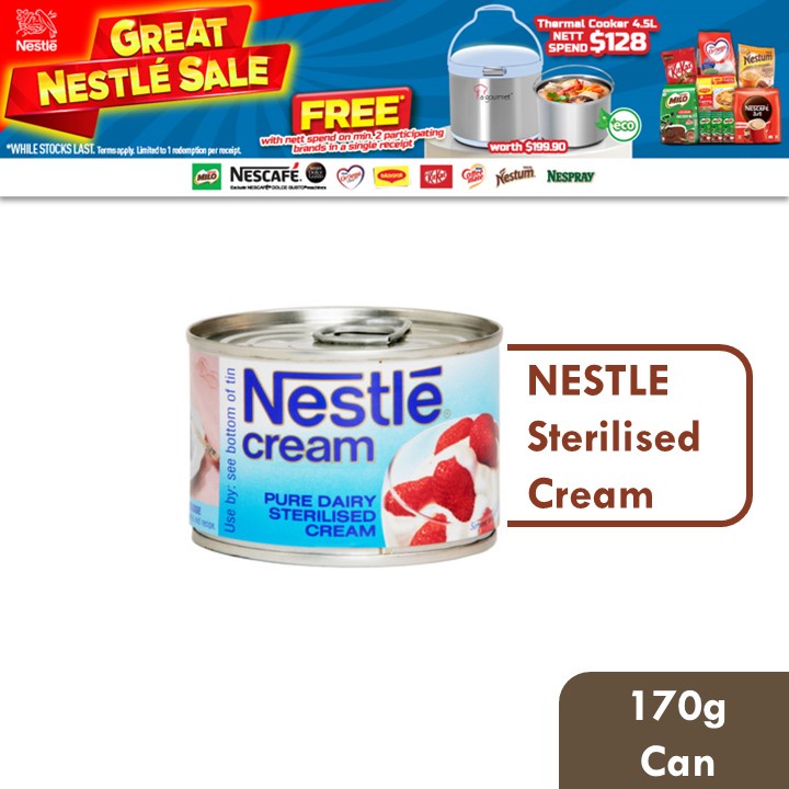 Nestle Pure Dairy Sterilised Cream 170g | Shopee Singapore