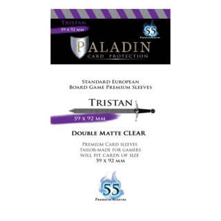 55 Paladin Standard European double matte card sleeves (”Tristan”) 59x92mm (OUT OF PRINT fr 2020)