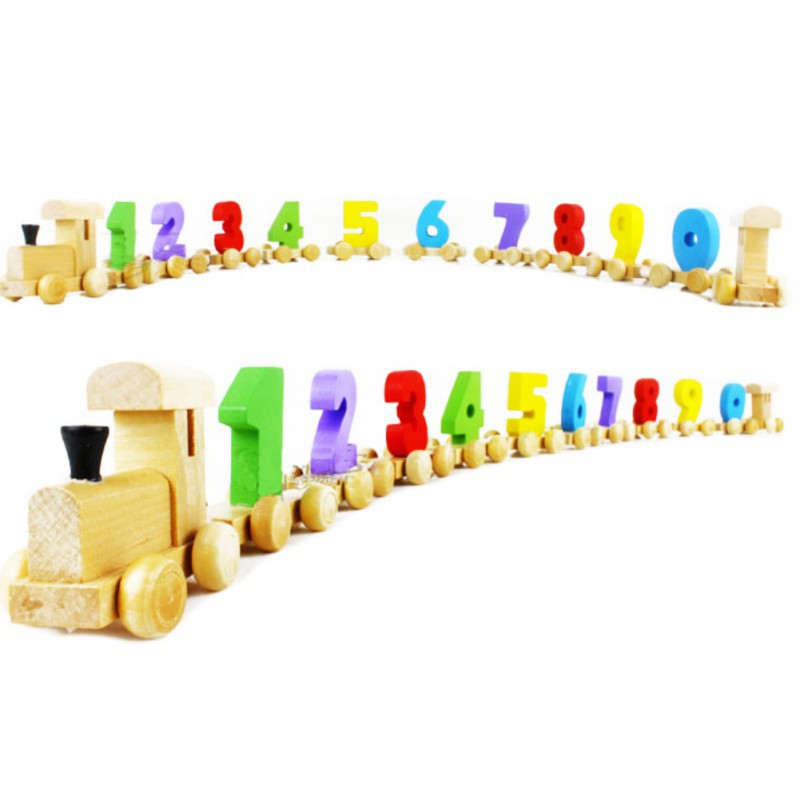 early learning wooden train set