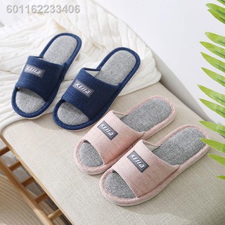 Image of ▪✵✠Cloth slippers Nordic wind spring, summer, autumn and winter seasons men s home bedroom non-slip wooden floor soft so