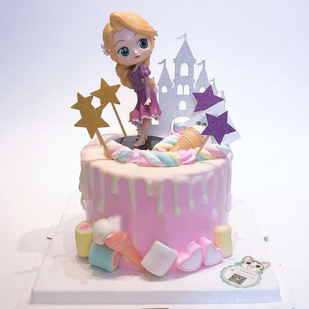 Tangled Rapunzel Princess Cake Topper Toy Figurine Cake Decorating