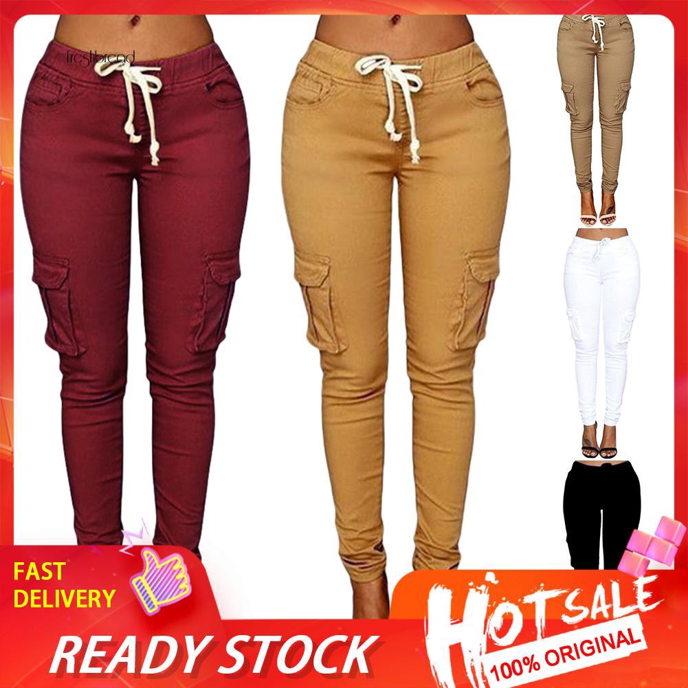 skinny cargo joggers womens