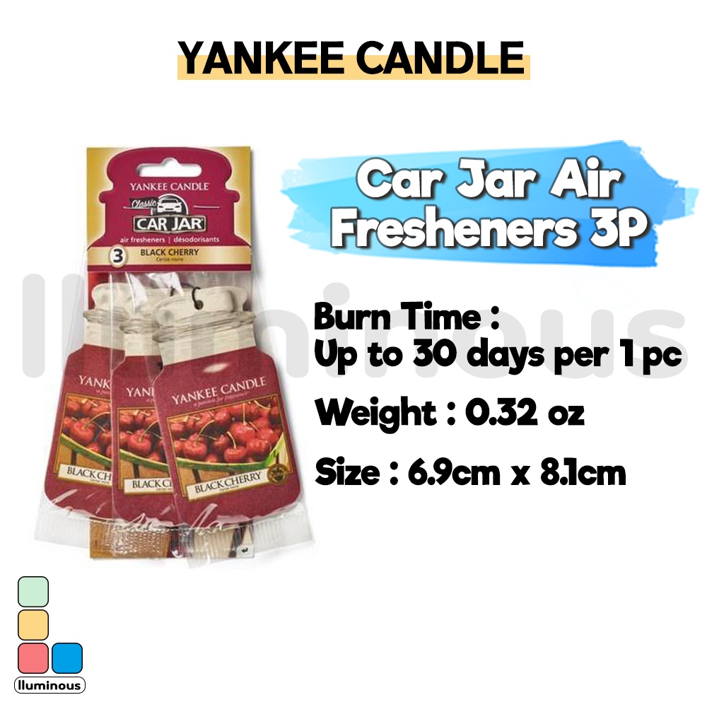 [YANKEE CANDLE] Car Jar Air Fresheners 3P 4 Scents