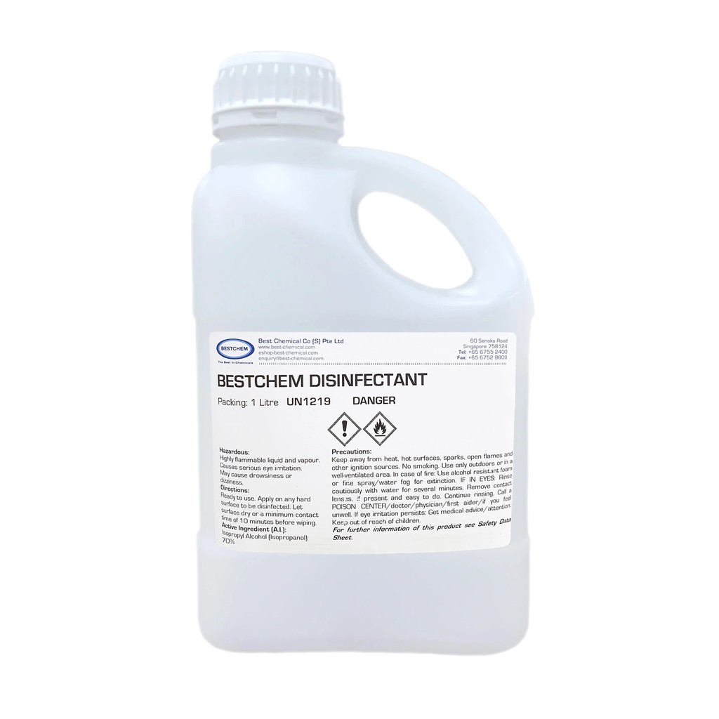 BestChem Disinfectant (Isopropyl Alcohol) (250ml / 500ml / 1 Litre / 4