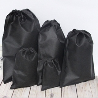 Simple Solid Color Neat Non-woven fabrics Drawstring Bag Shoes Travel Portable Pouch Bags Organizer