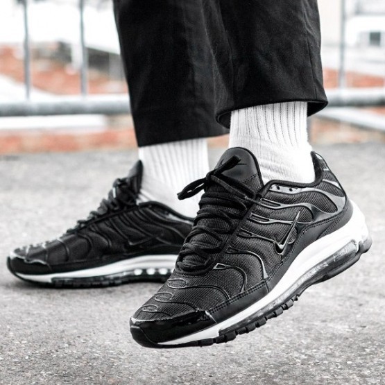 air max 97 plus black white