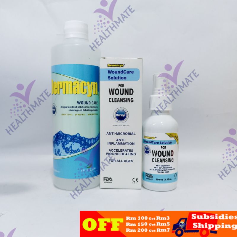 Dermacyn Wound Care Solution 100ml 500ml Shopee Singapore