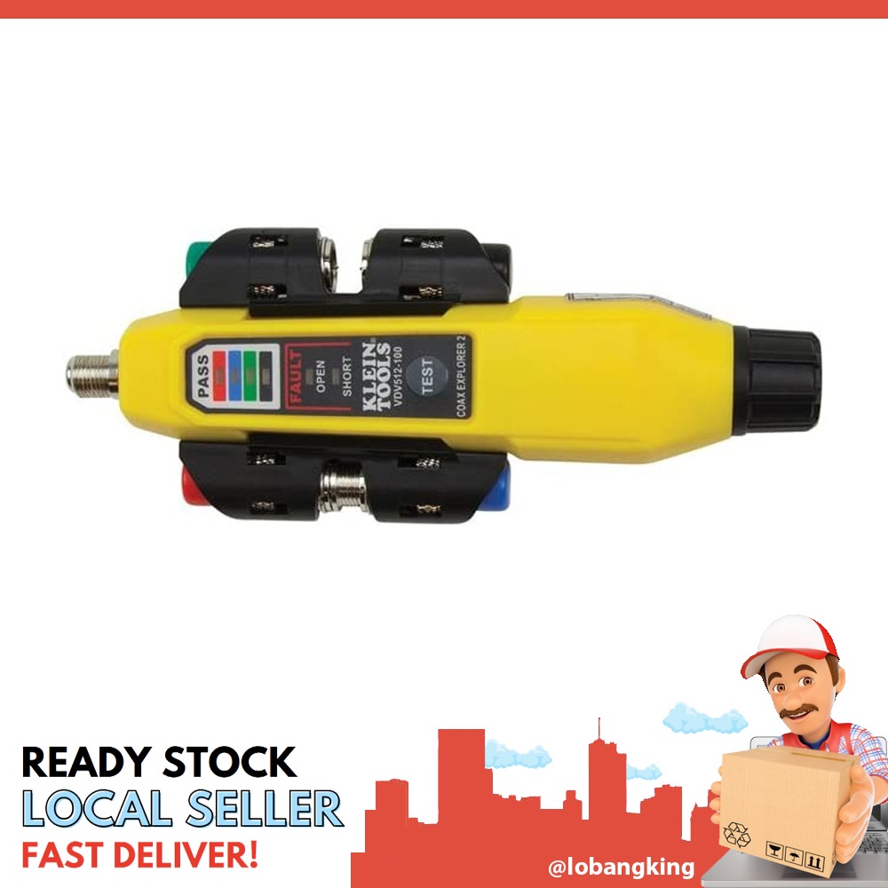 [instock] Klein Tools VDV512101 Explorer 2 Coax Tester Kit, Includes