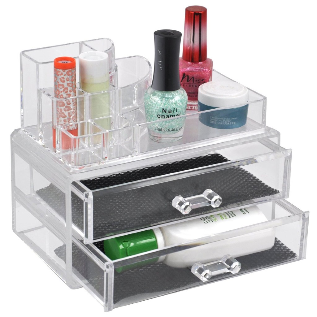 Clear Makeup Case With Drawers Saubhaya Makeup