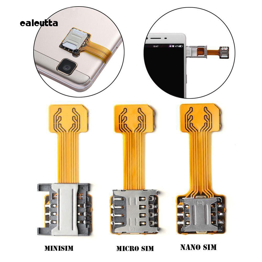 Cal Tf Hybrid Sim Slot Dual Sim Card Adapter Micro Sd Extender For Android Phone Shopee Singapore