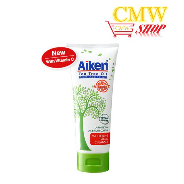 Shop Malaysia Aiken Tea Tree Oil Whitening Facial Cleanser 100g New Shopee Singapore