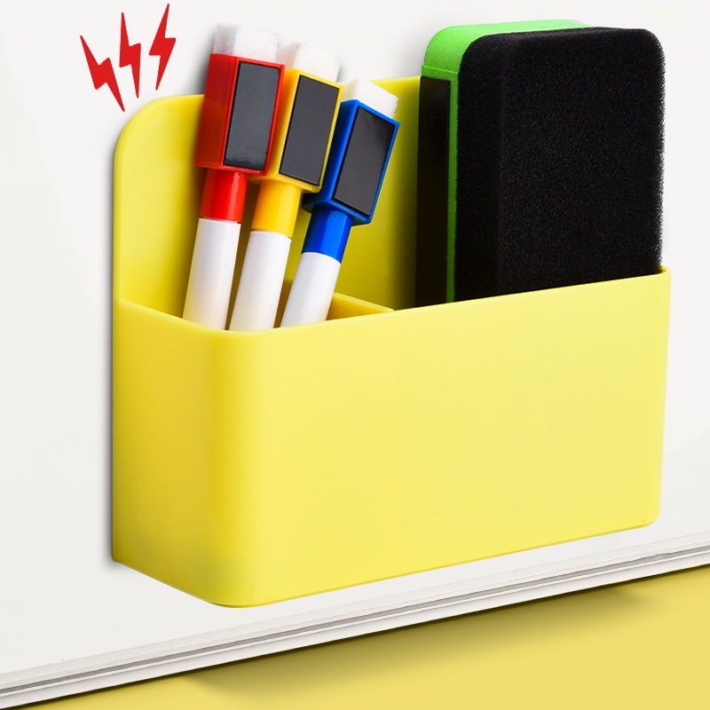 Licao Magnetic Pen Holder, Pen Box, Pencil Box, Whiteboard Marker Pen Holder, Refrigerator Storage Box Hanging Pendant Office School
