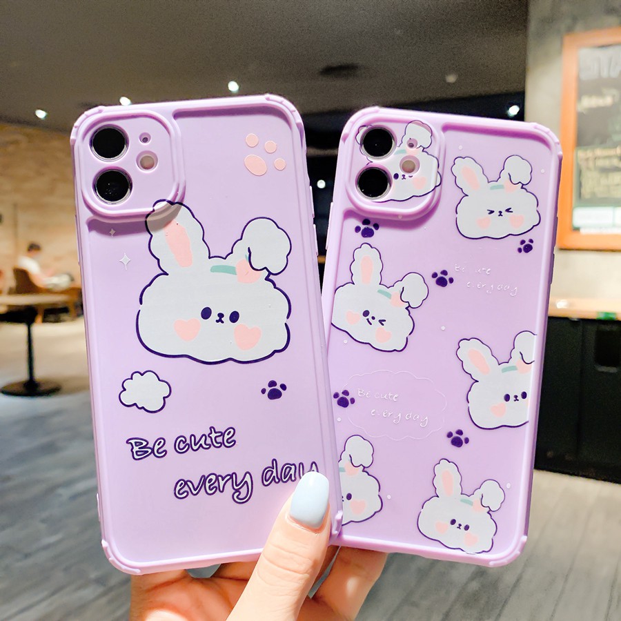 Purple Bunny Iphone 12 11 Pro Max Case 12 Mini Se Iphone Xr X 7 8 Plus Iphone 6 6s Plus Xs Max 11pro Soft Cartoon Soft Cover Casing Cute Matte Shopee Singapore