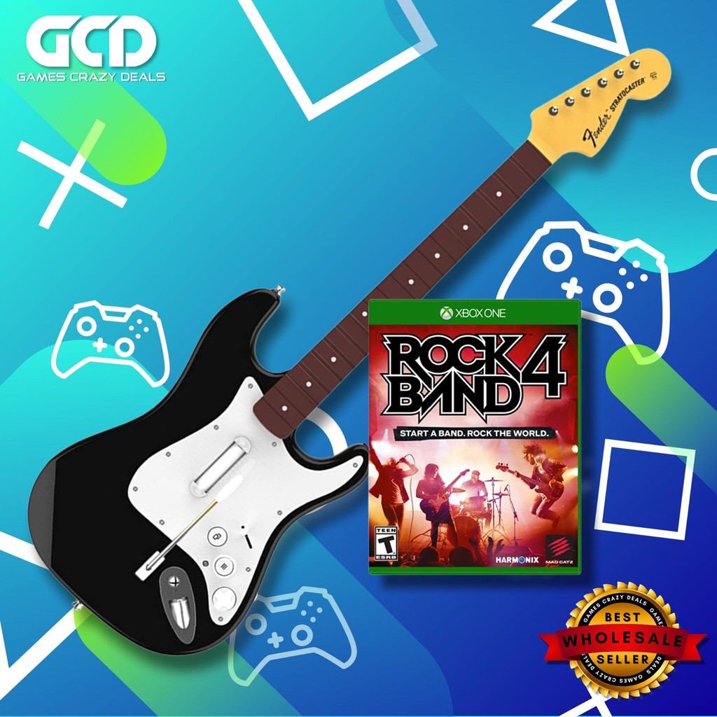 Xbox One Rock Band 4 Wireless Guitar Bundle Shopee Singapore