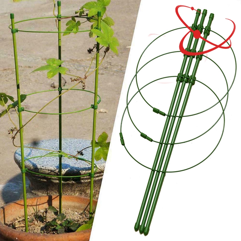 45cm Garten Trellis Blumen Stehen Ringe Tomate Unterstützung Durable Climbing Vine Tomato Rack-Käfig Dai 1PCS Kletterpflanze Unterstützung Cage 