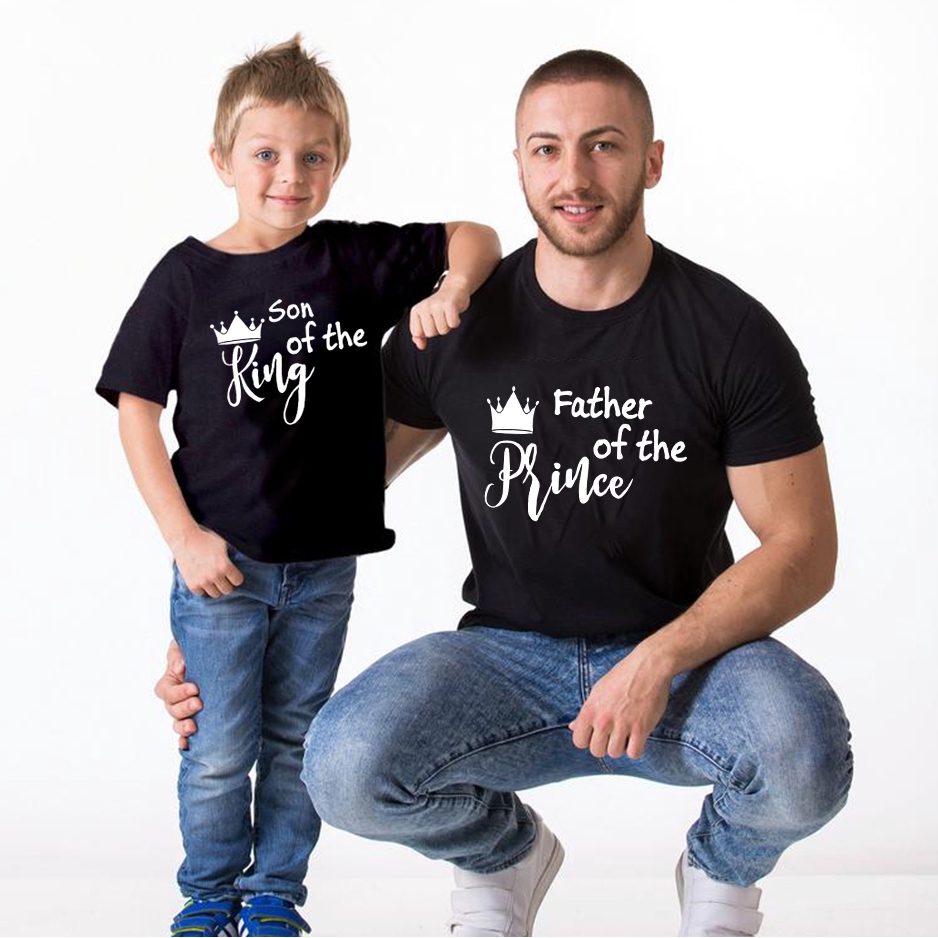 FATHER AND BABY SET DAD AND SON T-SHIRT AND BODYSUIT SET KING AND PRINCE SET 
