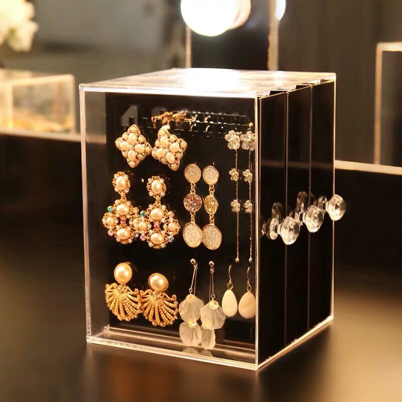Acrylic Earring Box Transparent Earring Jewelry Plastic