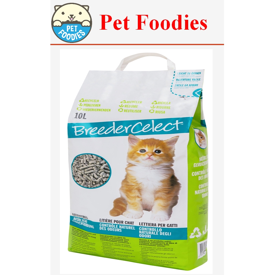 [Pet Foodies] BREEDER CELECT RECYCLED PAPER CAT LITTER 30L Shopee